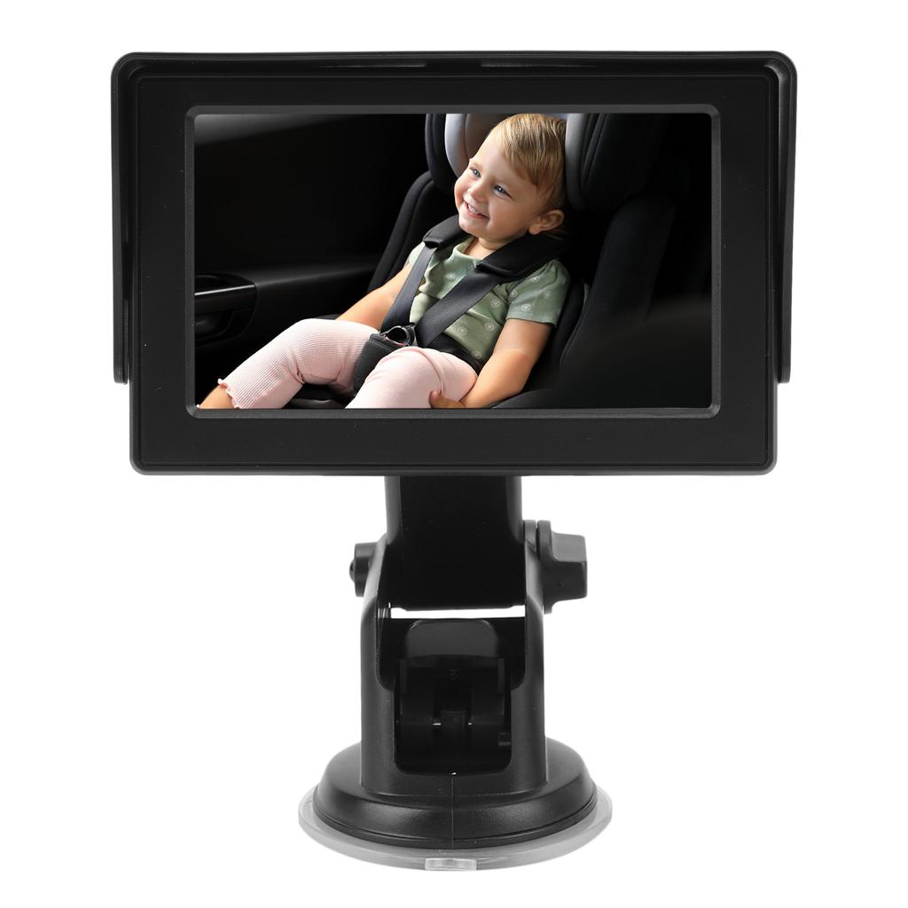 1080P Baby Car Camera, 4.3 Inch Baby Monitor with IR Night Vision and 150 Degrees  Wide Viewing Angle, 360 Degrees