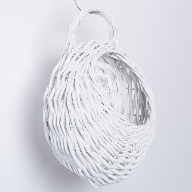 Suport de perete handmade din salcie pentru pat de flori, coș cu flori din salcie, suport pentru ghiveci de grădină, suport de perete pentru ghiveci de grădină, ghiveci de flori