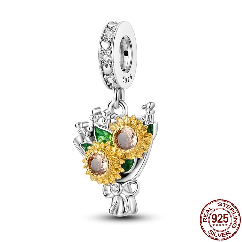 Copper Couple Lovers Sisters The Swing Pendant Charms Fit Original Bracelet Diy Bead Women Jewelry Gift