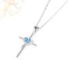 Love Heart-shaped Cross Necklace for Women, Personality Belief Pendant Collarbone Chain