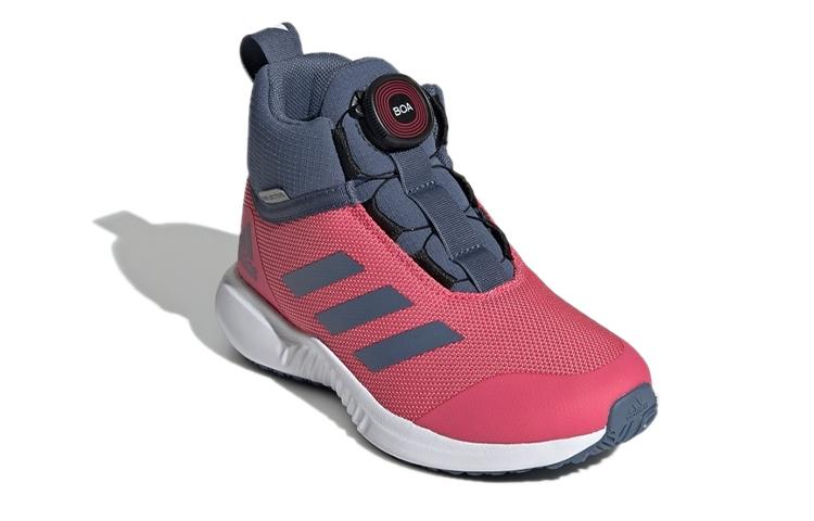 Adidas Fortatrail X Boa K Sports Slip Resistant Cushioning Breathable Mid top Kids' Running Shoes Pink Kids' G27196