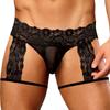 Garter Scandal Lace G-string Black - Male Power - Thong | String