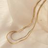 Stainless Steel Ladies Exquisite Simple Clavicle Chain 1.2 Round Snake Bone Necklace Clavicle Chain