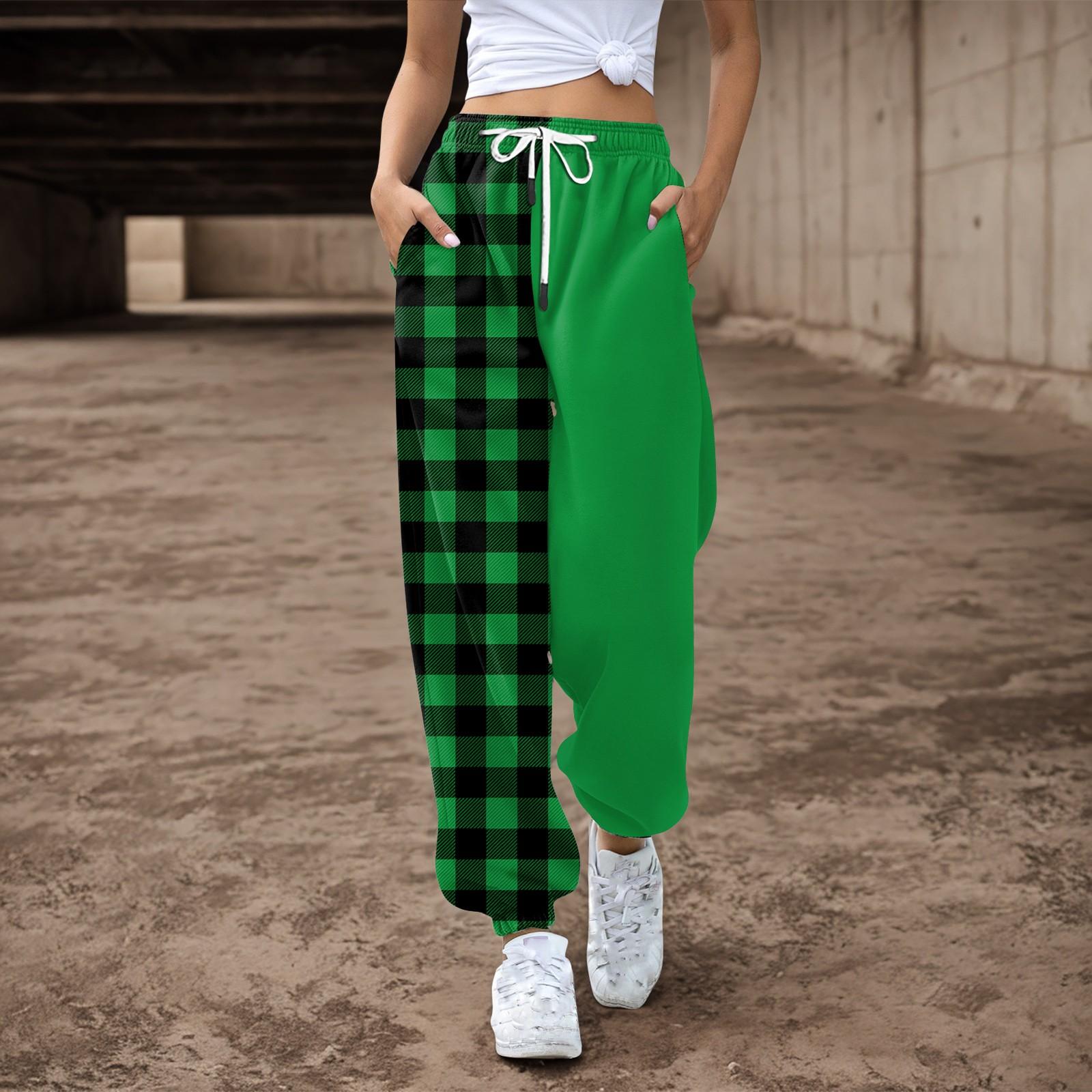 

Женские спортивные штаны, мешковатые, с высокой талией, большие размеры, спортивные штаны с карманами, рождественские принтованные брюки, брюки для женщин XXXL