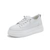 Spring new leather little white shoes women's casual and lightweight platform women's single shoes breathable board shoes