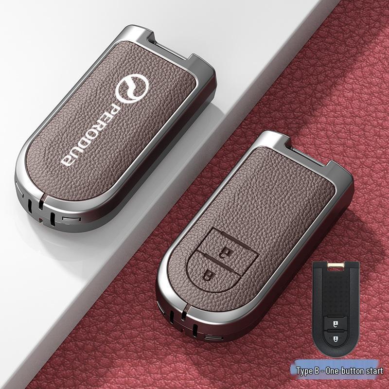 Beilu Da Car Key Case: Compatible with PERODUA Toyota Remote Shell, Buckle Key Bag for Men and Women Standard
