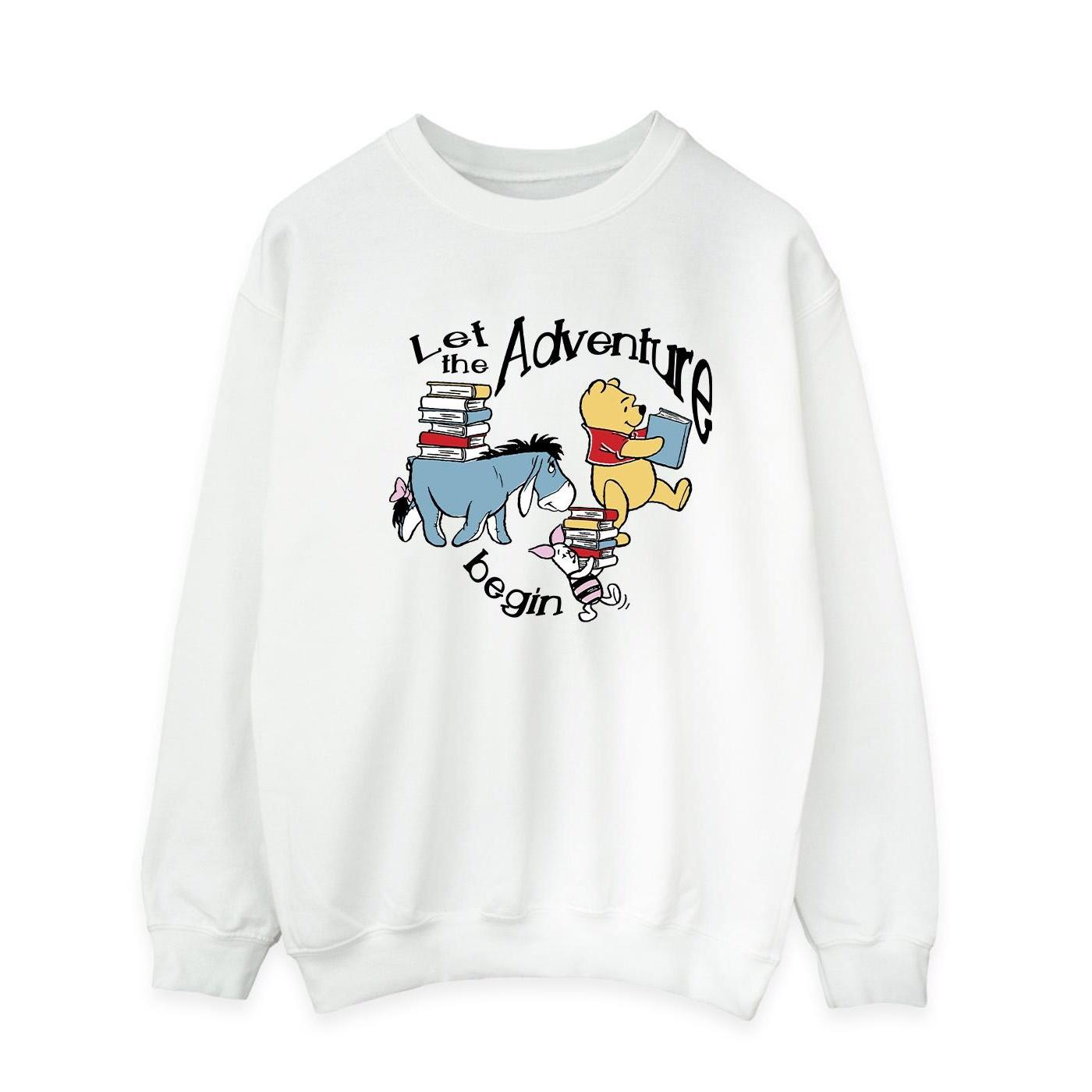 Winnie de Poeh Heren Laat Het Avontuur Beginnen Sweatshirt S wit