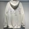 877 Amiri Letter Print Spring and Autumn Loose Plus Size Thin High-quality Cotton Hooded Couple Hoodie