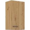 MODENA - Meuble haut - 1 porte - 40 x 31 x 72 cm - Chene artisan / Noir mat