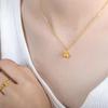 European & American 18K Gold Water Drop Necklace - Titanium Steel, Colorfast, Versatile Clavicle Chain, Retro Hip Hop Niche Jewelry for Women