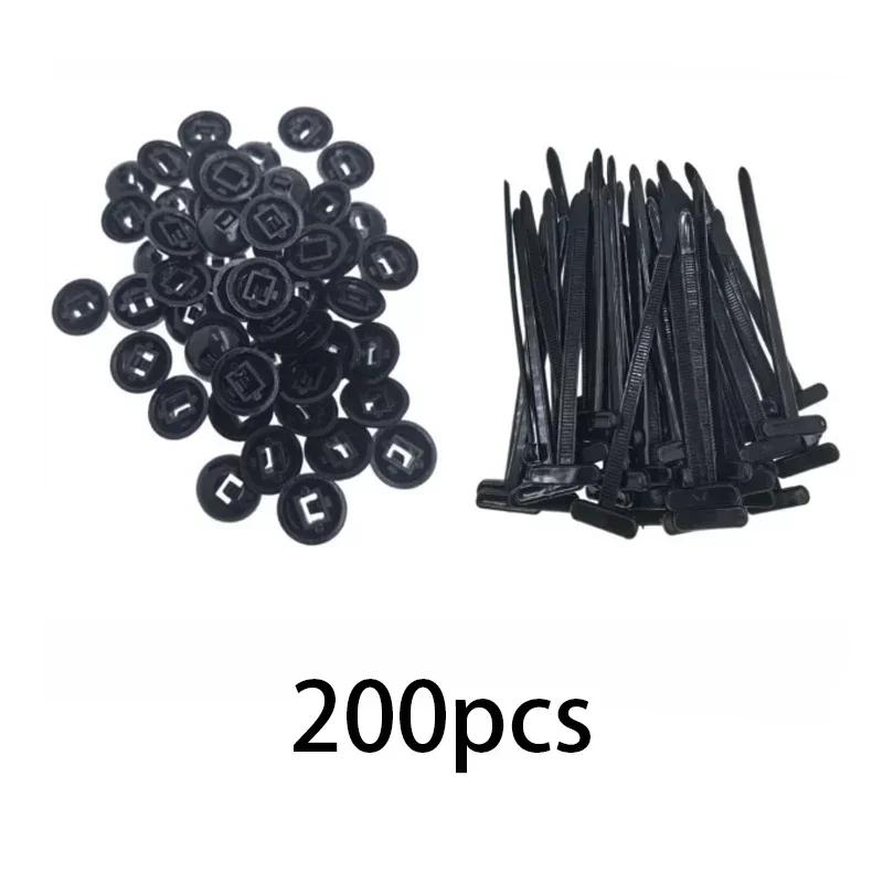 5-200pcs Nylon Cable Tie Buckle-Heavy Duty Zip Ties Holder with Pin & Button Design Plastic Cable Ties Tool Fasteners Car Body