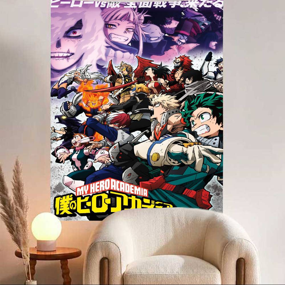 Anime My Hero Academia Theme Background Kids Happy Birthday New Year Party Decoration Poster Banner Gift