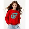 European Sizes  Kids' Casual Sweatshirt Printed Round Neck Pullover, Kids' Round Neck Sweatshirt with Fashion "67" Theme Feature Print for Kids