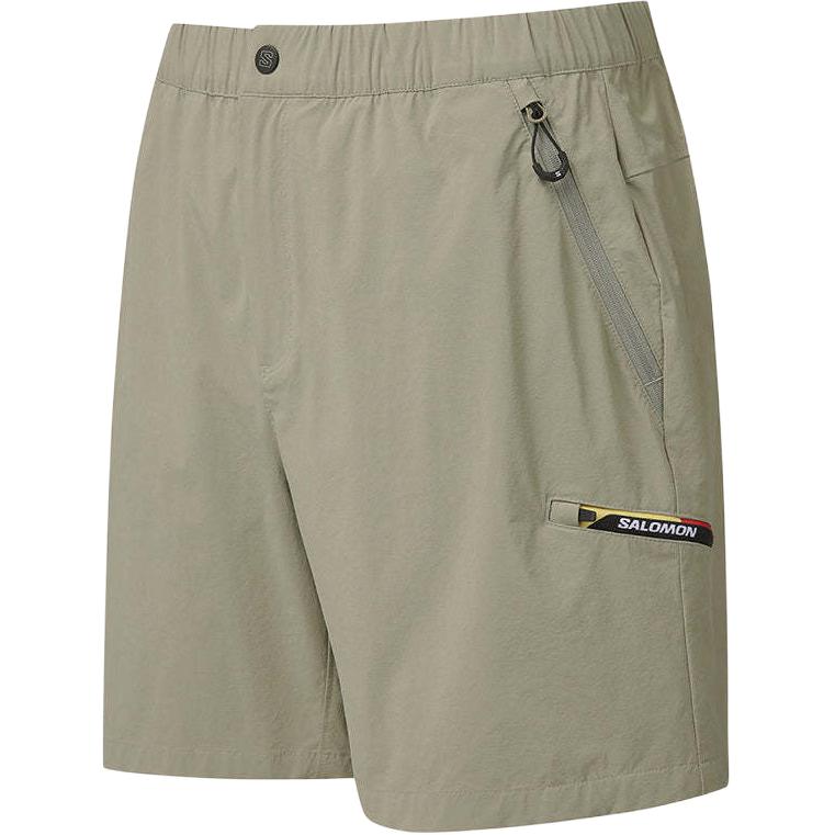 SALOMON Race Flag Fashion Versatile Comfortable Lace-Up Cargo Shorts Unisex Shorts Warm-Khaki C28094