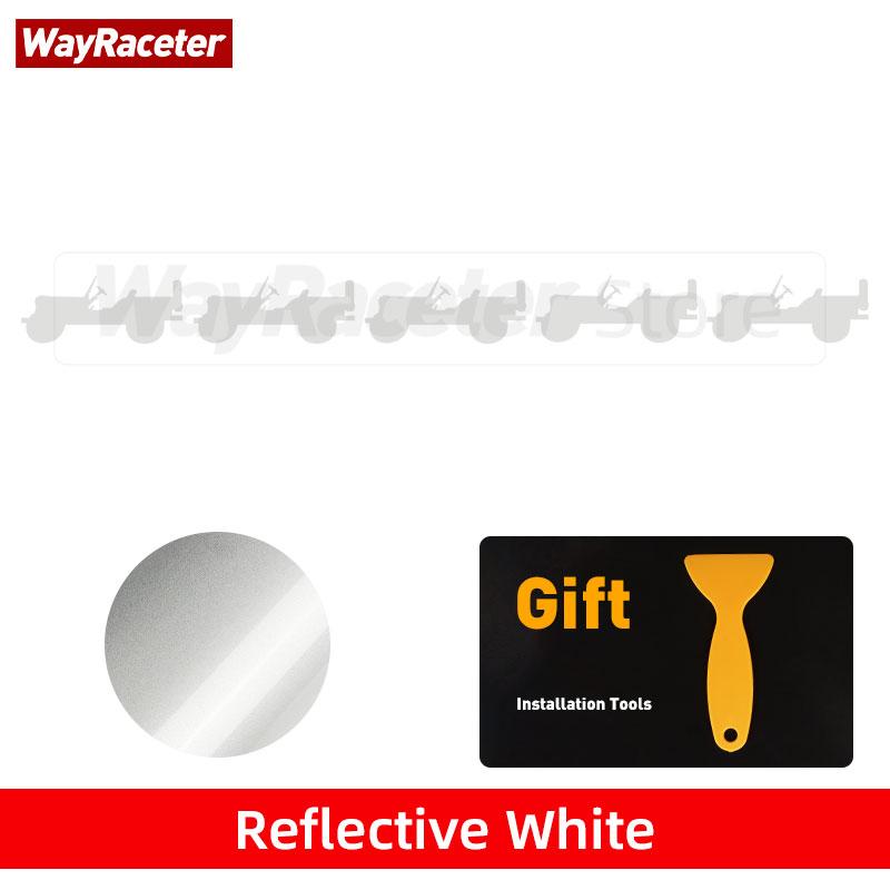 

5 шт. автомобильные шины, легкосплавный обод, наклейка на колесо, светоотражающая графика, виниловая наклейка для Jeep Grand Cherokee WL 2022 Reflective white