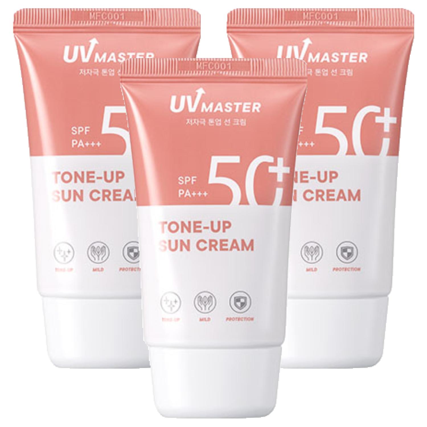 TONYMOLY UV Master Tone-Up Sunscreen SPF50+ PA+++ Brightening UV Protection 50ml x3