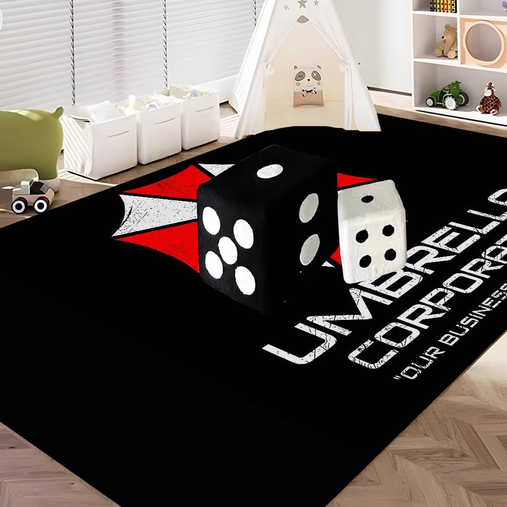 Horror Movie Umbrella Corporation Hallway Carpet Washable Non-Slip Living Room Sofa Chairs Area Mat Kitchen Doormat Area Rug