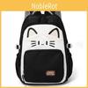 Large Simple Capacity Backpack With Kitten And Letter Print Design For Use Daily