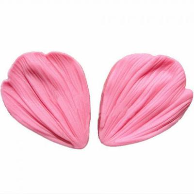 1 par de moldes de chocolate para decoración de pasteles, pétalos de flores rosas en 3D, Fondant