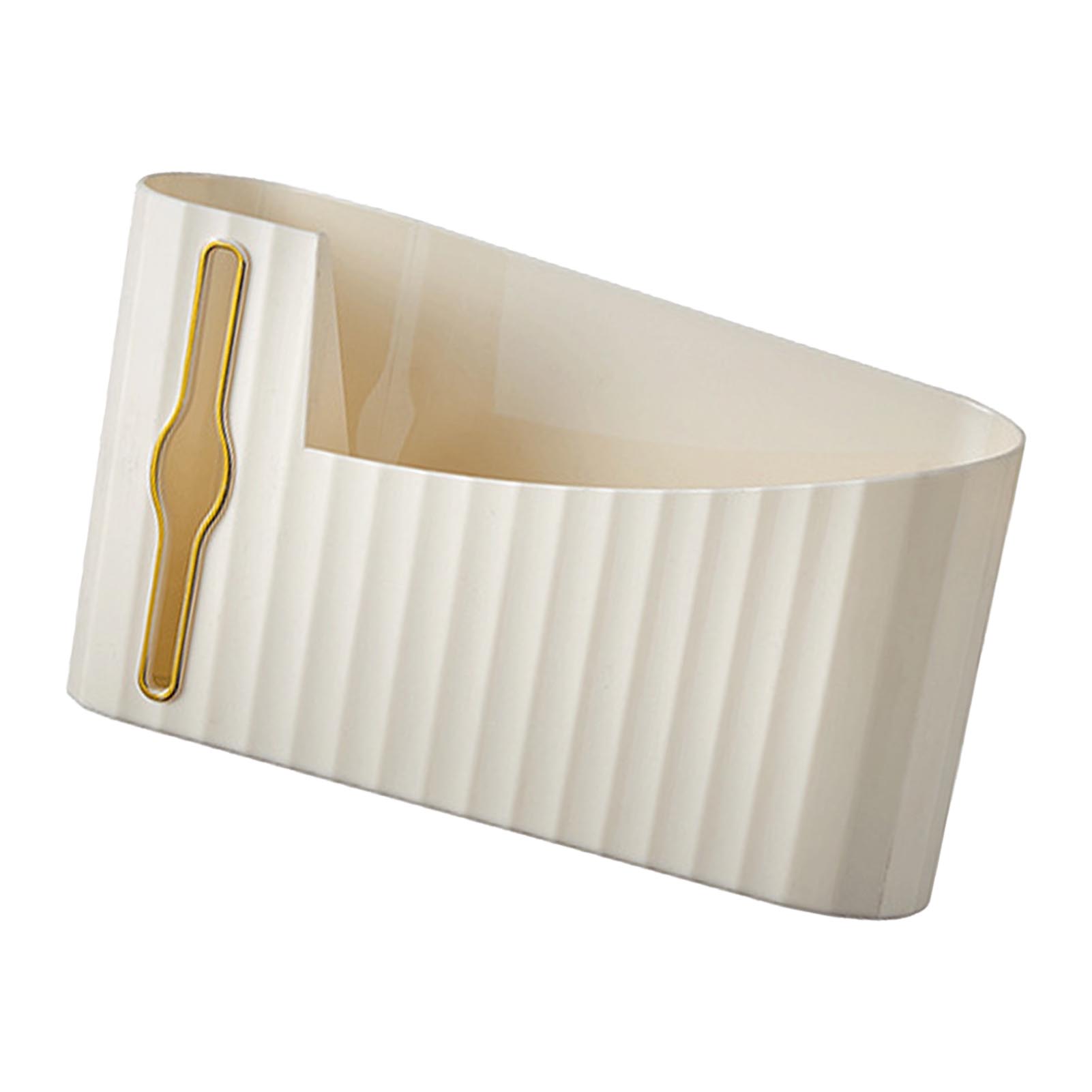 

Диспенсер для мусорных пакетов Настенный Пластиковый Держатель для мусорных пакетов для кухни ванной комнаты Кремовый цвет