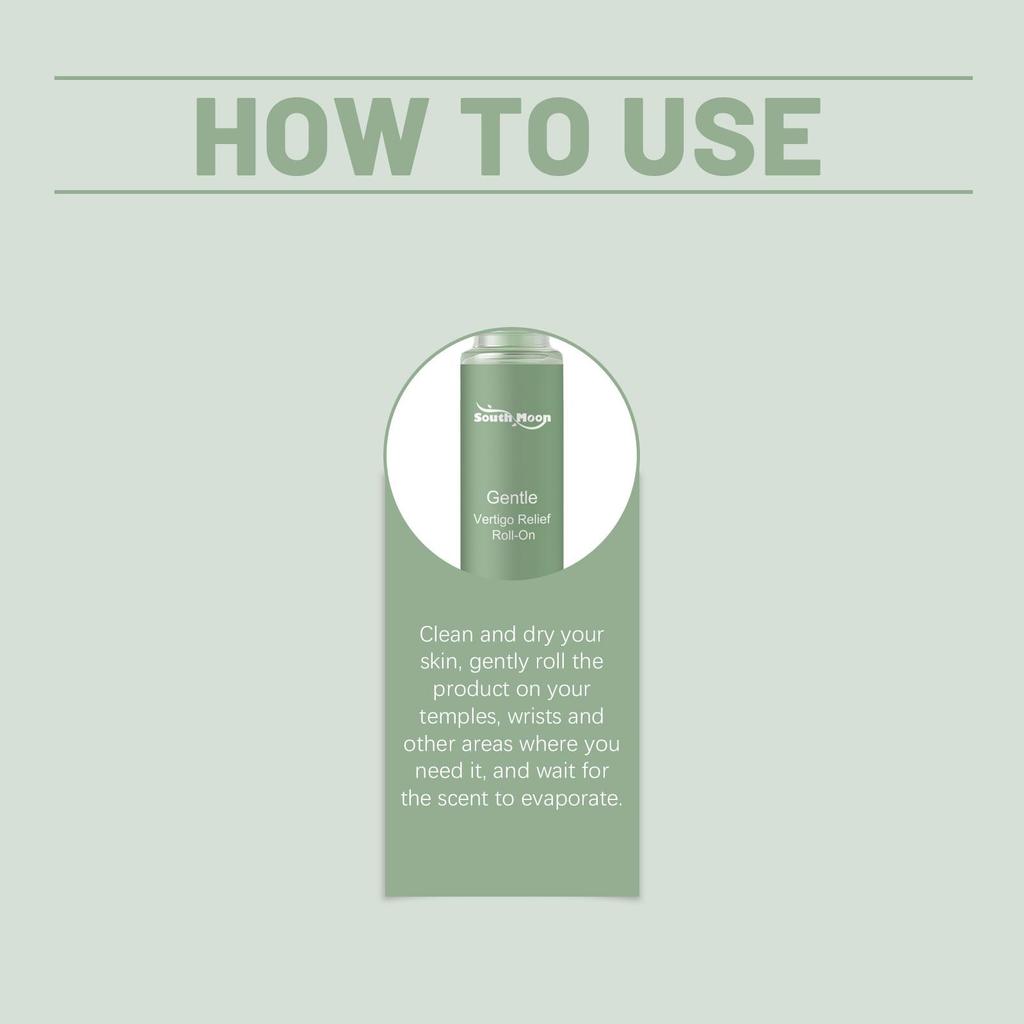South Moon West Ice Refreshing Roll-On, Mint + Glycerin Dual-Action Formula 30-Second Rapid Motion Sickness Relief