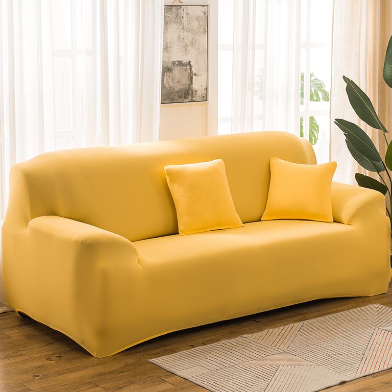 Solid Color Elastic Sofa Covers for Living Room Spandex Sectional Corner Sofa Slipcovers Couch Chair Cover Funda De Sofá