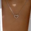 Heart-shaped Pendant Necklace With Diamond And Openwork Zircon Design – , Stylish, Fresh, Sweet, And Sophisticated Accessory.