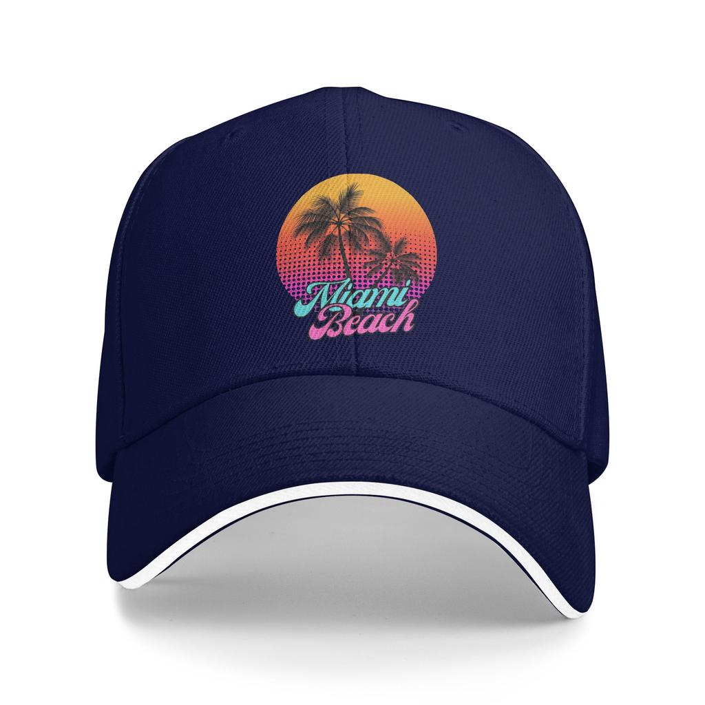 Miami Beach Palm Baseball Cap  Outdoor Gym Dropshipping Hip Hop Hats UnisexTeens y2k Cute Custom Logo Baseball Caps