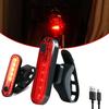 USB Rechargeable LED Bike Tail Light Bright Bicycle Rear Cycling Safety Flashlight 4 Light Mode Options