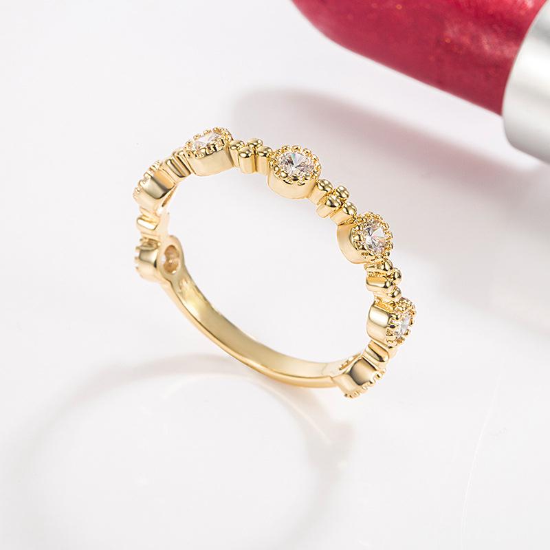 Lindon Klassischer Zirkonring aus Kupferlegierung, Damenschmuck, Hochzeitsversprechen, Partygeschenk