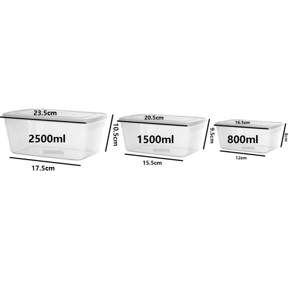 3/10 buc. Frigider de bucătărie dreptunghiular cutie pentru păstrarea proaspetelor cuptor cu microunde, cutie din plastic rezistentă la căldură, prânz, cutie sigilată pentru depozitarea fructelor