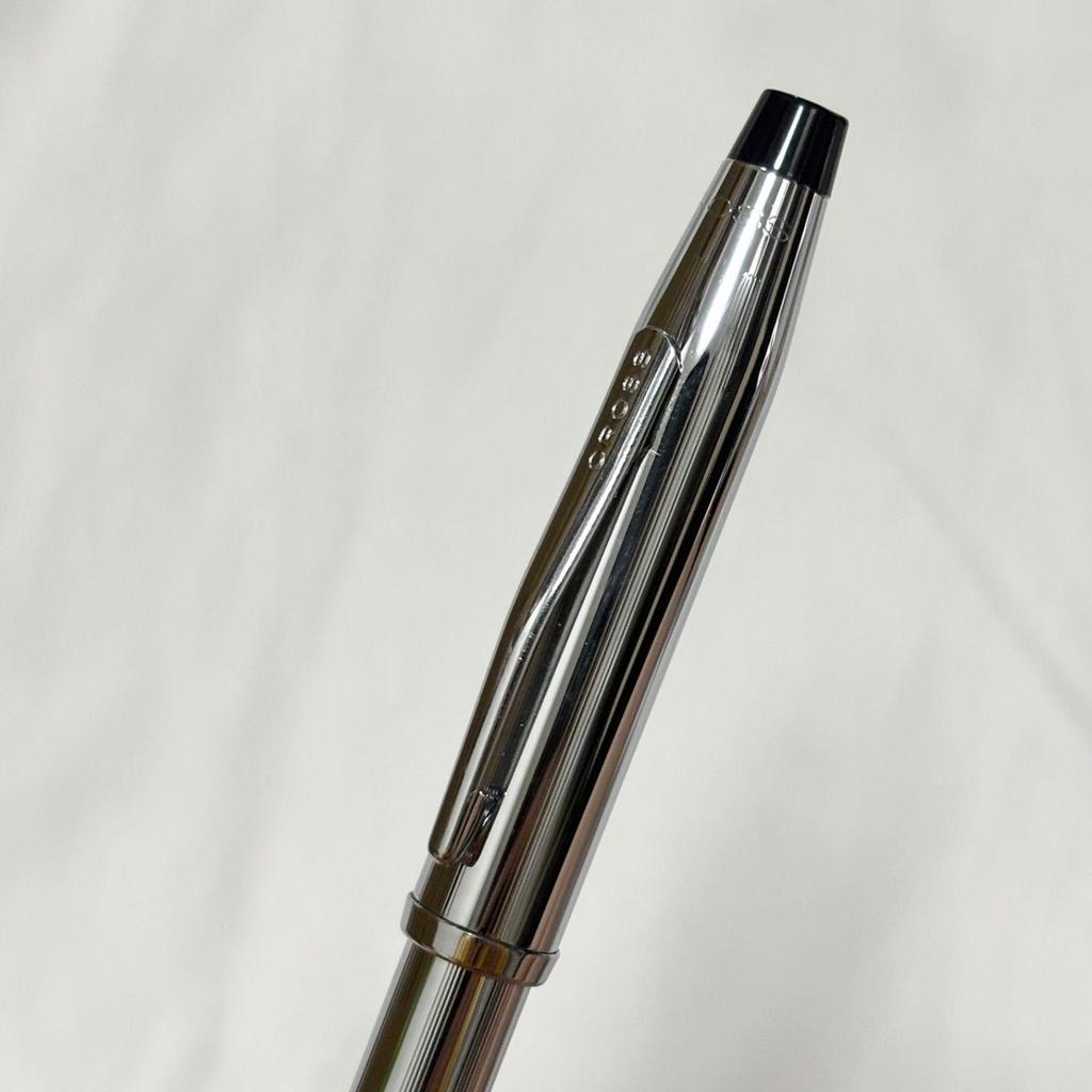 Used Free Shipping] CROSS Century II Chrome Ballpoint Pen, Silver, Ink Empty, Writing Utensil, Stationery, Used Item