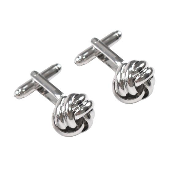 

1 Pair Cufflinks Polished Smooth Surface Twist Shape Men Suit Shirt Cufflinks Tuxedo Shirt Accessories Business Evening Party Wear срібний