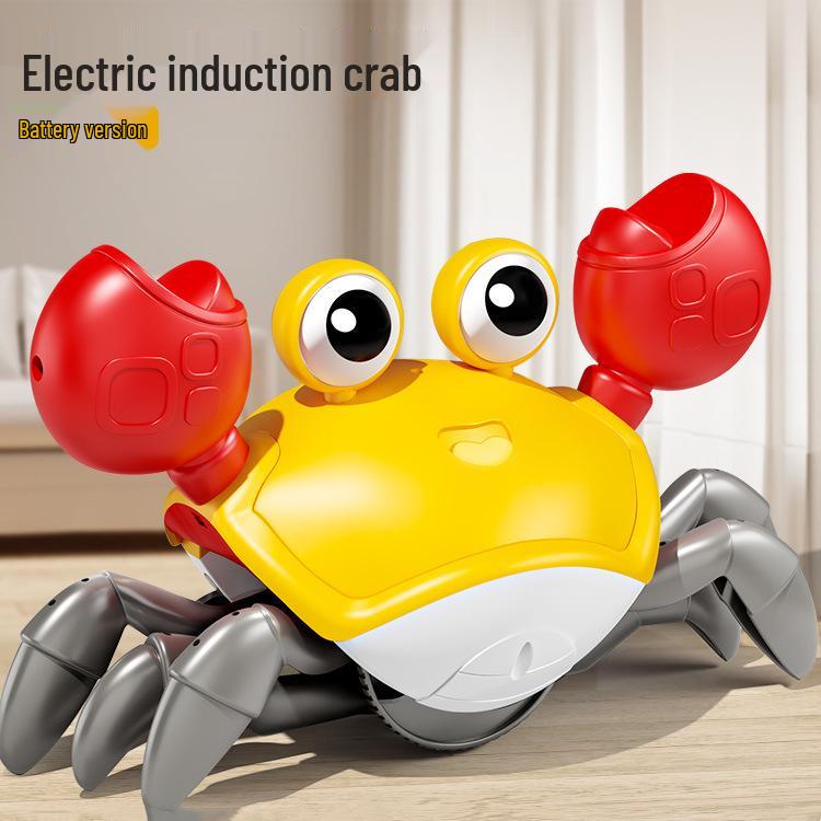 Runaway Crab with Charging, Music & Lights - Interactive Crawling Toy for Kids