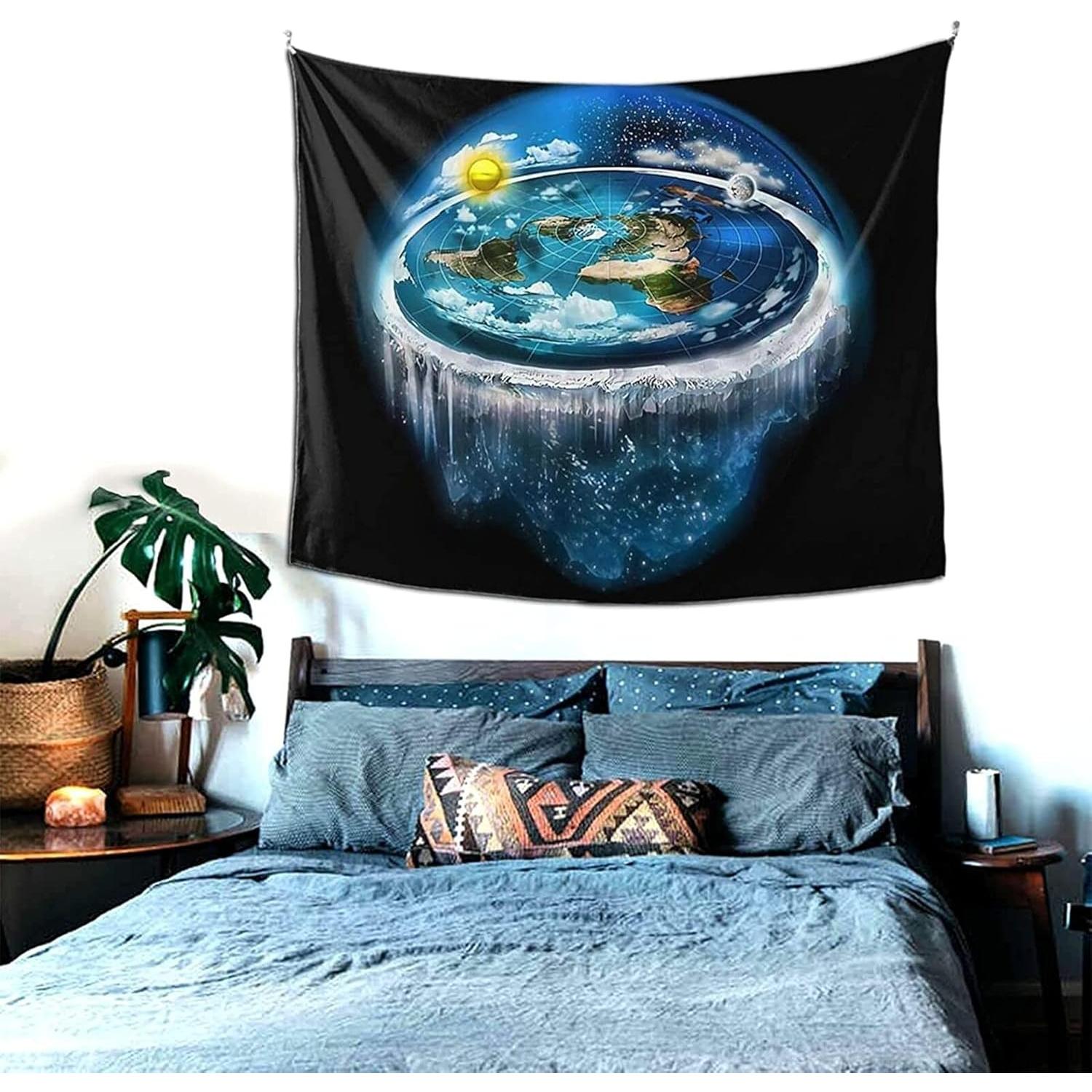 Annymart Flat Earth Dome Art Boutique Tapestry 75x100 чёрный