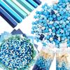 540 Sheets Blue Tone Lucky Star Paper Strips Set, Pre-Cut Origami for DIY Folding, Crafts, Wish Jars, Gift Wrapping YMY