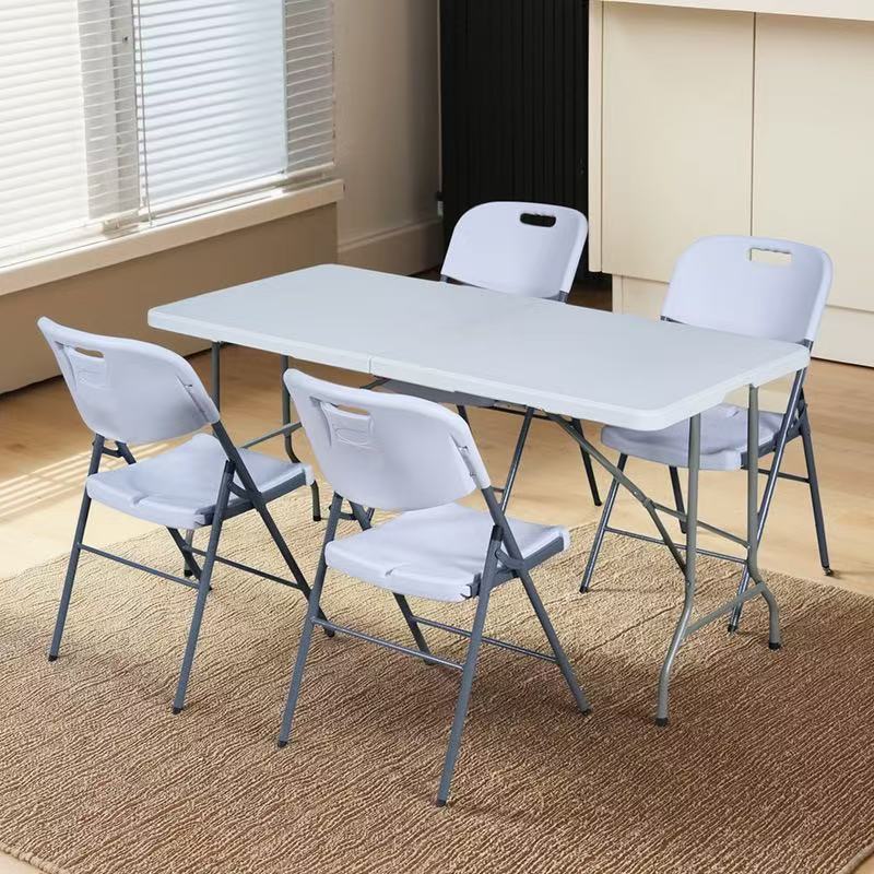 Folding Plastic Table Heavy Duty Portable Fold in Half Banquet Table for Party Picnic Camping Wedding Event Dining