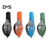 Outdoor Portable Folding Cutlery Heavy Duty Metal Travel Picnic Hiking Backpacking Multifunctional Detachable Fork Spoon Fruit Cutter Collapsible