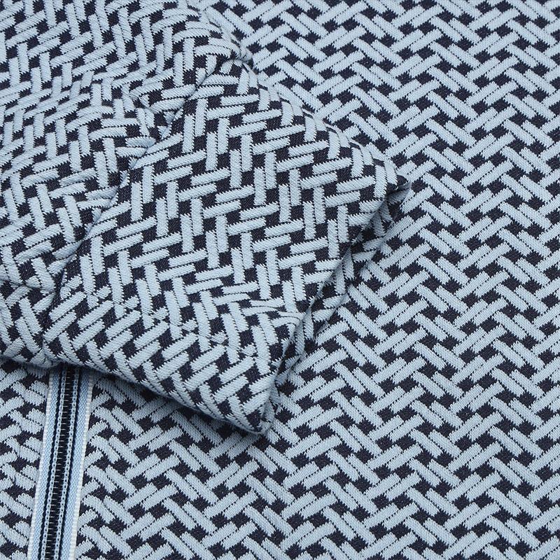 FILA White Series Fashion Versatile Knitted Long Sleeve Jacket Women Jackets Harmonious-Blue F11W513503FBU