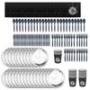 Disposable Tableware Set Party Supplies 9"/7" Silver Disposable Dish Plates Napkins Innerware for Gatherings