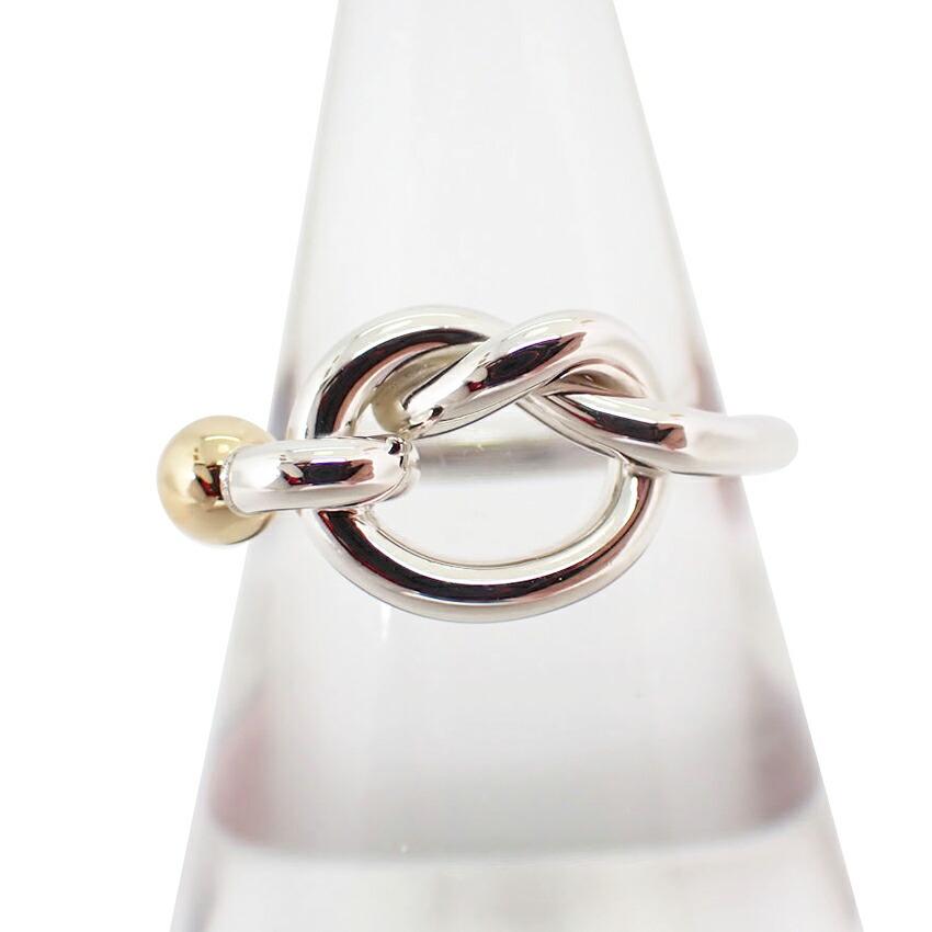 

[Б/у] Кольцо TIFFANY/Tiffany 925/750 Love knot, комбинация Нет. 13 [г337-55]