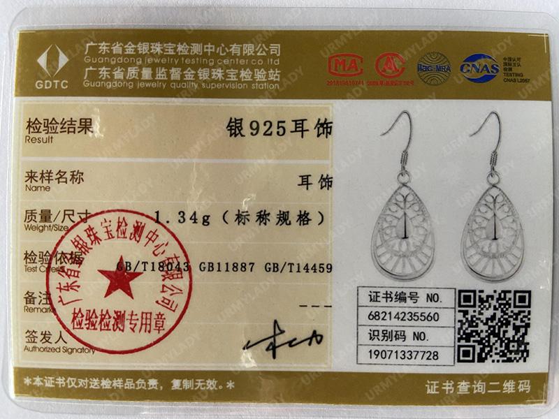 925 Sterling Silber Wassertropfen Ohrringe für Frauen Hochzeit Mode Charm Geschenk Schmuck