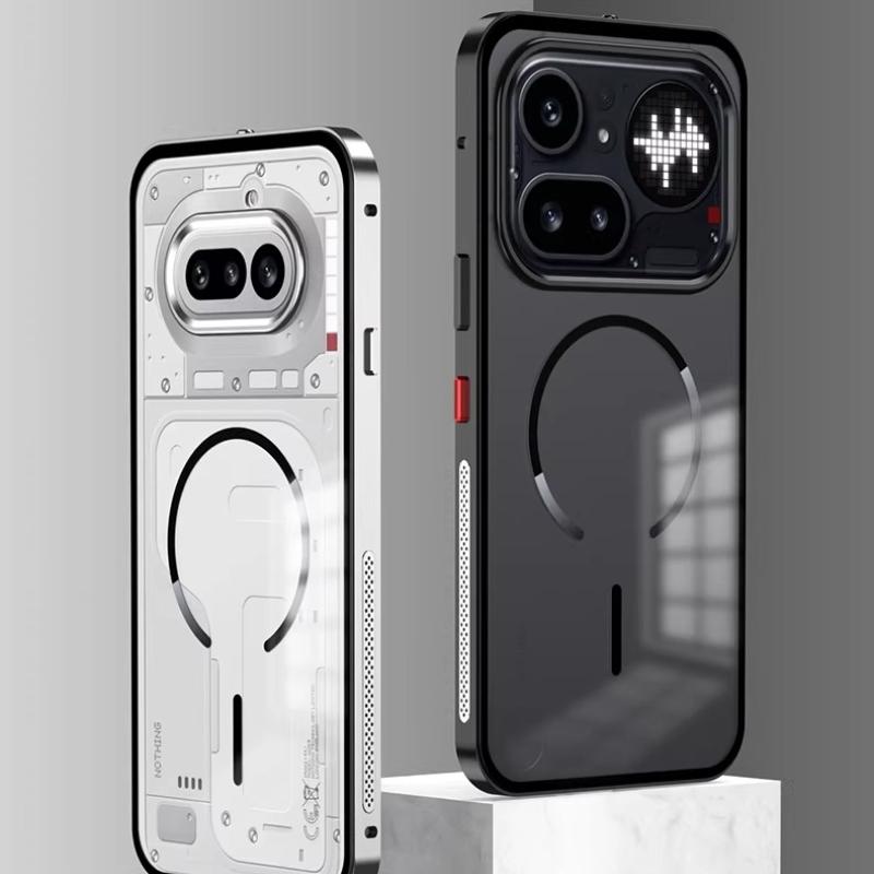 For Nothing Phone 4A Pro Alloy Metal Lens Protection Case For Nothing Phone 4A Wireless Charging Acrylic Hard Shockproof Cover