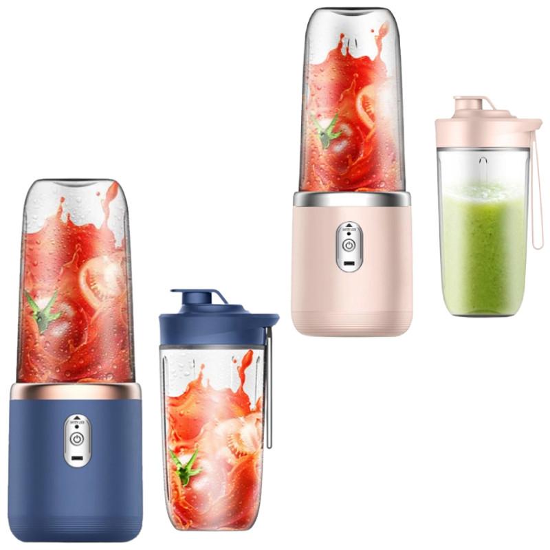 Usb Rechargeable Juicing Bottle With Blade Heads For Travel And Fitness Enthusiasts