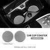 Real Soft Carbon Fiber Sticker For Fiat 500 Abarth 595 Water Cup Mat For Renault Foor Dodge SRT RAM DEMON For Jaguar Universal