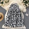Fashion Polka Dot Elastic Waist Skirt Women's Summer Loose Temperament Large Swing A-Line Skirt Umbrella Skirt