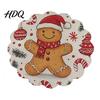 Round Christmas Placemat Placemat 14 Inch Festive Pattern Anti Slip Tabletop Protector Tableware Heat Insulation Place Mat for Dining Table Kitchen