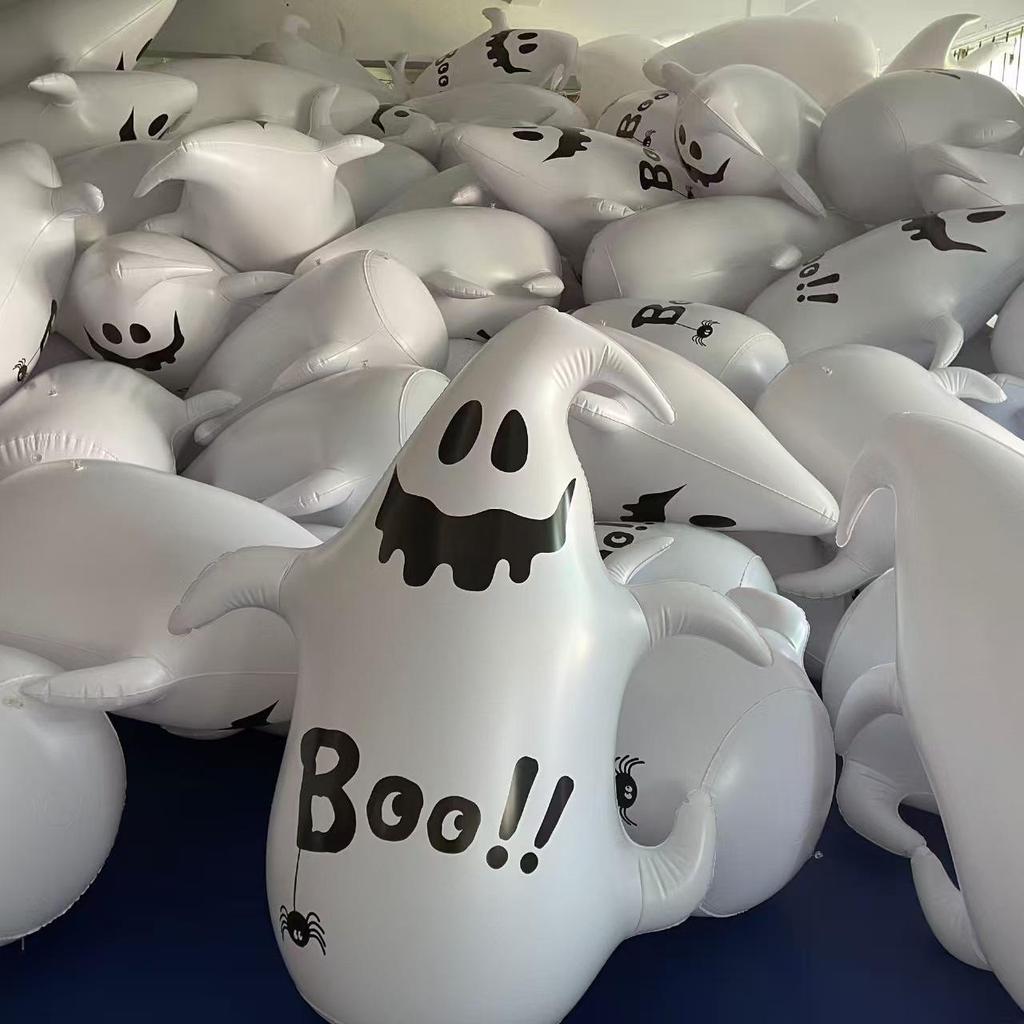 Inflatable Pumpkin Ghost Tumbler: Halloween Courtyard Decoration