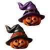 Halloween Witch Hat Pumpkin Figurines Table Decor Resin Party Props Halloween Decorations Holiday Table Centerpieces Ornaments
