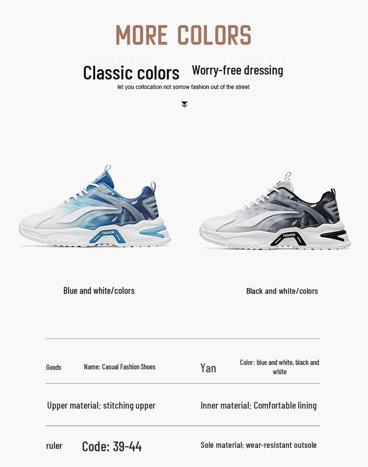 Men's Summer Mesh Sneakers: Korean Style Versatile White Thick Sole Running Casual Dad Shoes